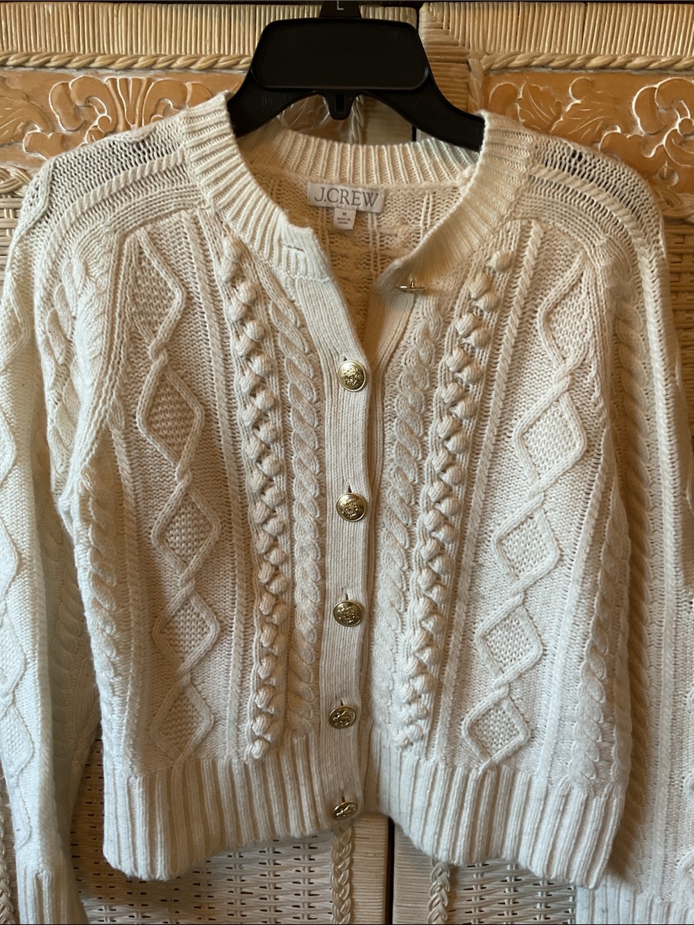 Cable-knit cardigan sweater - Picture 2 of 10